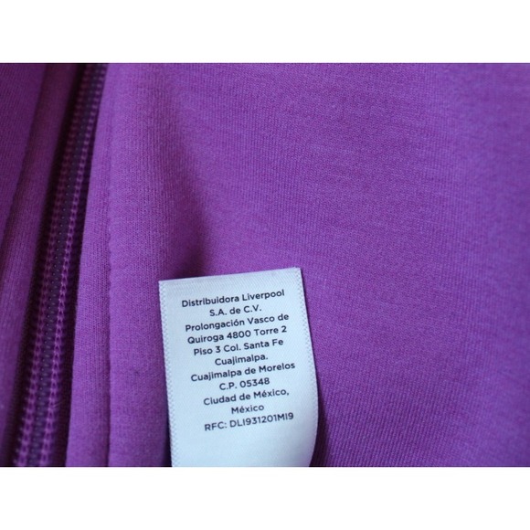 T by Talbots Air Stretch Knit Dolman Sleeve Jacket Back Pleat Mockneck Purple 2X - Picture 12 of 12
